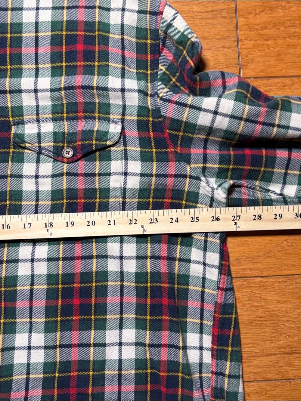 Vintage Y2K, Abercrombie and Fitch Classic Green Plaid Men's Flannel Shirt - Picture 4 of 7
